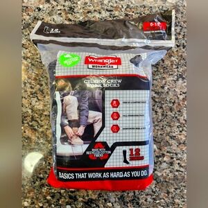 Wrangler Black Athletic or Work Socks Multipack